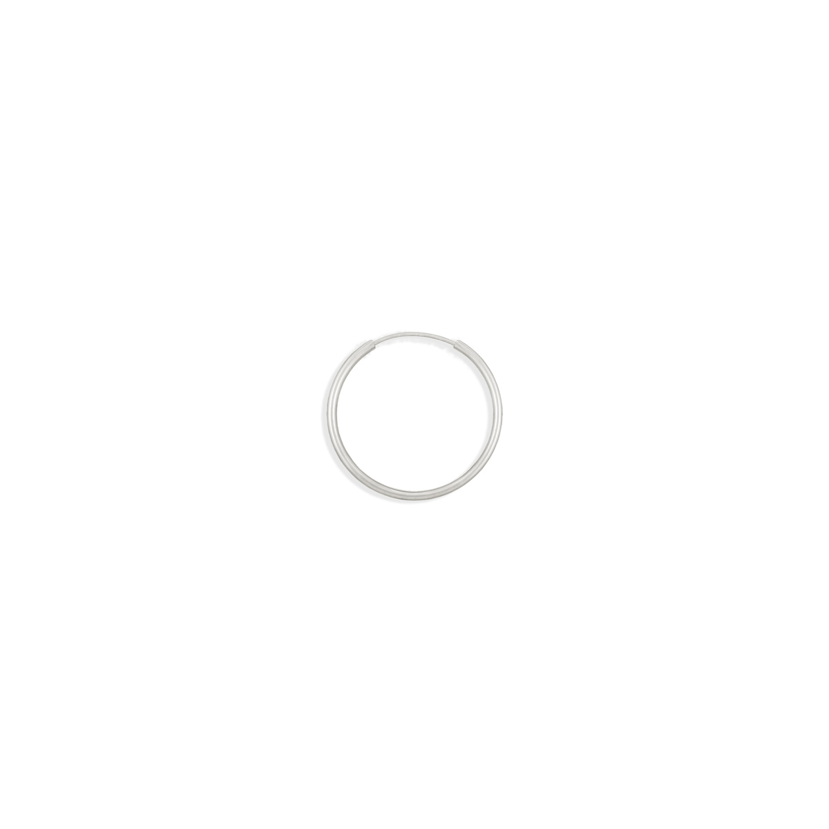 WG37 گوشواره نقره تک لنگه ای حلقه متوسط سایز 2