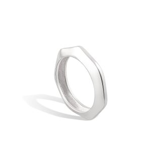 انگشتر نقره شش ضلعی