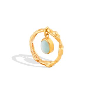 انگشتر نقره salue with pendant stone3