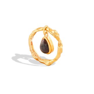 انگشتر نقره salute with pendant stone1