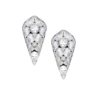گوشواره رودیوم سفید Eni stud2